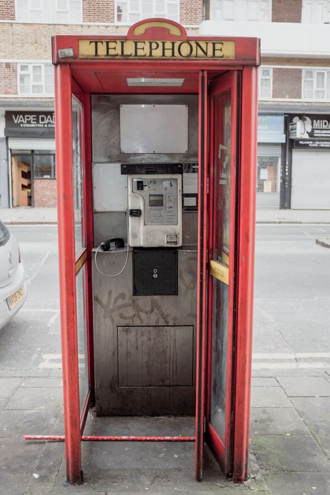 New World Payphones (Red) Phonebox taken on 14th of February 2021