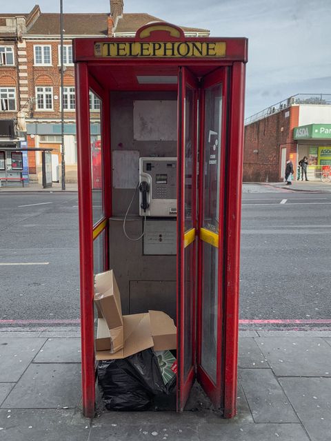 New World Payphones (Red) Phonebox taken on 17th of January 2021