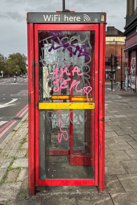 New World Payphones (Red) phonebox taken on 17th of October 2023
